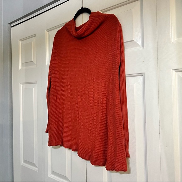 We the Free Lover Ribbed Thermal Long Sleeve Rust Burnt Orange Size Small Top - Picture 3 of 10
